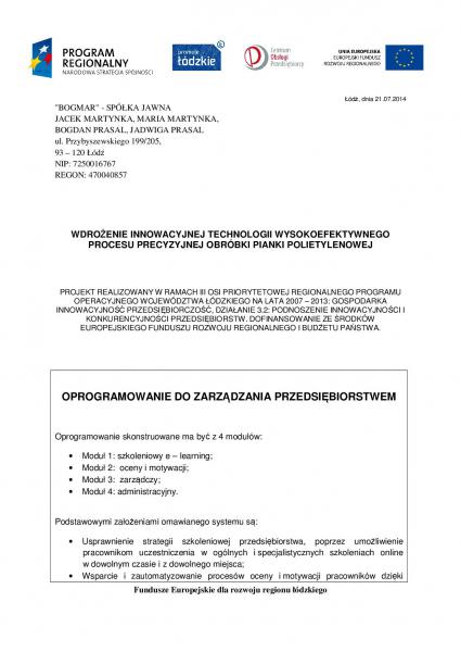 6 zapytanie ofertowe PROGRAM DO ZARZADZANIA PRZEDSIEBIORSTWEM